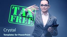  Presentation with tax - PPT theme enhanced with tax-free-shopping-concept background and a ocean colored foreground