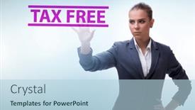  Presentation with tax - PPT layouts enhanced with tax-free-shopping-concept background and a light blue colored foreground