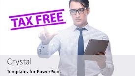  Presentation with tax - Slide set consisting of tax-free-shopping-concept background and a light gray colored foreground