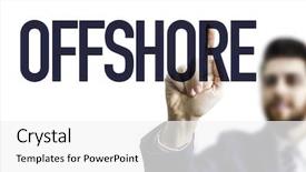  Presentation with national accounts - Presentation design featuring national accounts - business man pointing the text background and a white colored foreground