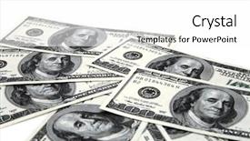  Presentation with history of dollar - Slides featuring tax heaven - heap of dollar banknotes background and a  colored foreground