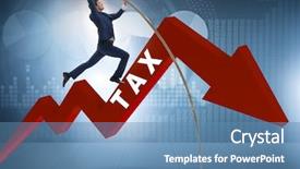  Presentation with tax avoidance - Theme with tax in tax evasion background and a teal colored foreground