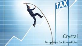  Presentation with tax evasion - Theme enhanced with tax in tax evasion background and a sky blue colored foreground