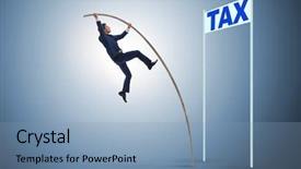  Presentation with tax evasion - Colorful PPT theme enhanced with tax in tax evasion backdrop and a light blue colored foreground