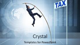  Presentation with tax evasion - Theme featuring tax in tax evasion background and a light blue colored foreground