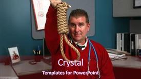  Presentation with health care reform - Presentation having tax law - doctor holds a hang mans background and a wine colored foreground
