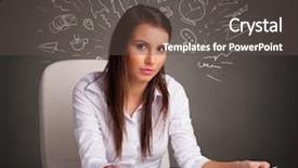  Presentation with hotel front office - Audience pleasing slide set consisting of tax management - manager in front backdrop and a dark gray colored foreground