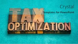  Presentation with financial planning - Beautiful PPT theme featuring tax-optimization-financial-concept backdrop and a teal colored foreground