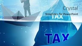  Presentation with iceberg - Presentation theme featuring tax-payment-concept-with-iceberg background and a  colored foreground