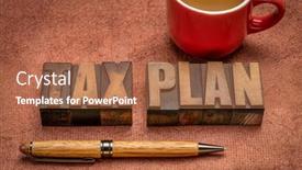 Presentation with business plan - Theme consisting of tax-plan-financial-concept background and a red colored foreground