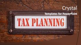  Presentation with tax planning - Colorful slide set enhanced with tax-planning-a-label backdrop and a tawny brown colored foreground