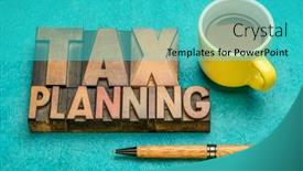  Presentation with financial planning - Colorful PPT layouts enhanced with tax-planning-financial-concept backdrop and a teal colored foreground