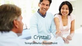  Presentation with indian couple - PPT layouts enhanced with tax policy - indian couple meeting with financial background and a sky blue colored foreground