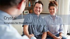  Presentation with shaking hands - PPT theme featuring tax policy - senior couple shaking hands background and a seafoam green colored foreground