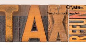  Presentation with tax abstract - Amazing slide set having tax refund - isolated word abstract backdrop and a coral colored foreground
