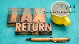  Presentation with tax abstract - Amazing presentation design having tax-return-banner-word-abstract backdrop and a seafoam green colored foreground