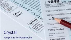  Presentation with tax income - PPT theme enhanced with tax return form for 2015 background and a  colored foreground