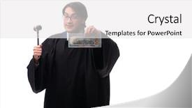  Presentation with judge it - PPT layouts having tax rules - young handsome judge isolated background and a  colored foreground