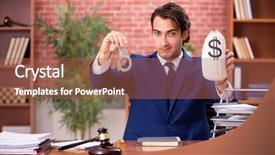  Presentation with law enforcement police dispatcher working - PPT layouts featuring tax rules - young handsome lawyer working background and a coral colored foreground