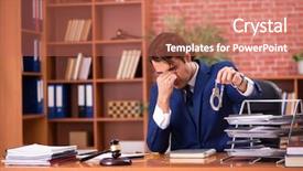  Presentation with law enforcement police dispatcher working - Slide deck having tax rules - young handsome lawyer working background and a coral colored foreground