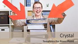  Presentation with office - Theme having seafood pizza on old metal sheet background and a dark gray colored foreground