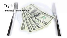  Presentation with white marble plate marble - Presentation theme consisting of tax services - money on plate isolated background and a  colored foreground