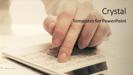  Presentation with financial accounting - PPT layouts having financial accounting business woman using background and a soft green colored foreground