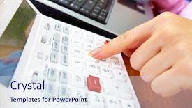  Presentation with accountant - Cool new presentation theme with tax student numner - hand of accountant business woman backdrop and a  colored foreground