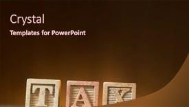  Presentation with tax - Colorful presentation theme enhanced with tax-text-on-wooden-blocks backdrop and a wine colored foreground
