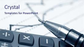  Presentation with financial market - Presentation theme enhanced with tax time - financial accounting stock market graphs background and a sky blue colored foreground