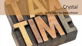  Presentation with tax abstract - Presentation theme enhanced with tax time banner - isolated word background and a gold colored foreground