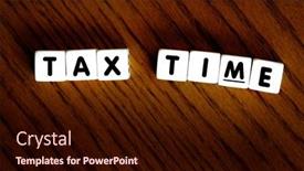  Presentation with irs - PPT theme featuring tax-time-sign-on-wood background and a wine colored foreground