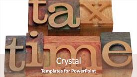  Presentation with time money - Cool new slides with tax time words in vintage backdrop and a coral colored foreground