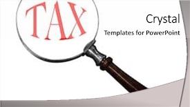  Presentation with tax - Colorful slide deck enhanced with tax backdrop and a white colored foreground