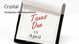  Presentation with income tax - Slide set with taxes due reminder background and a white colored foreground