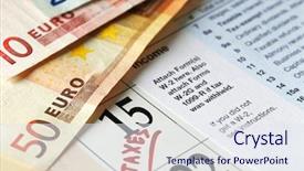  Presentation with taxes - Beautiful PPT theme featuring taxes mark in the calendar backdrop and a sky blue colored foreground