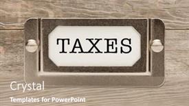  Presentation with taxes - Beautiful presentation featuring taxes-metal-file-label-frame backdrop and a coral colored foreground