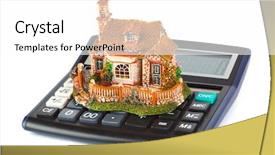  Presentation with pay - Cool new slides with taxes pay - calculator and house isolated backdrop and a  colored foreground