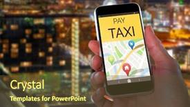  Presentation with taxi - Presentation design with taxi blue - composite image of close-up background and a tawny brown colored foreground