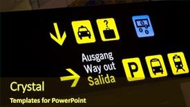  Presentation with bus train - Beautiful slide set featuring taxi bus and train station backdrop and a wine colored foreground