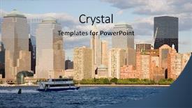  Presentation with new river valley - Colorful presentation theme enhanced with taxi on the hudson river backdrop and a  colored foreground