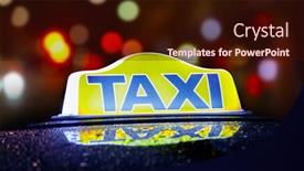  Presentation with taxi - Theme enhanced with chinese - new year in different language background and a lemonade colored foreground