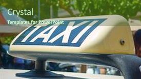  Presentation with light sign - Presentation with taxi-sign-light-close-up background and a tawny brown colored foreground