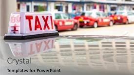  Presentation with hong kong china - Slide set featuring taxis-at-star-ferry-terminal background and a light gray colored foreground
