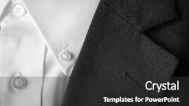  Presentation with formal - Slides having taylor - closeup of suit buttons background and a dark gray colored foreground
