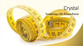  Presentation with tape measure - Presentation theme enhanced with taylor - tape measure background and a blonde colored foreground