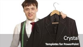  Presentation with man in suit guitar - PPT theme having taylor holds a handmade mans background and a dark gray colored foreground