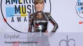  Presentation with microsoft - Colorful slide set enhanced with taylor-swift-at-the-2018 backdrop and a light blue colored foreground