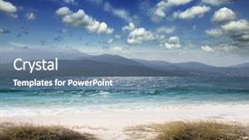  Presentation with sea sun - Amazing slide set having tb - sea sun sand and relaxation backdrop and a seafoam green colored foreground