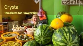  Presentation with agricultural products - Cool new PPT layouts with concept network internet cable on backdrop and a light gray colored foreground